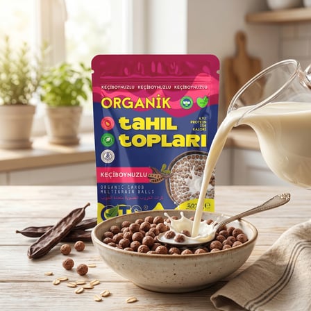 Ots Organik Keçiboynuzlu Tahıl Topları 300 gr  (Organik Sertifikalı, Pestisit Analizli)