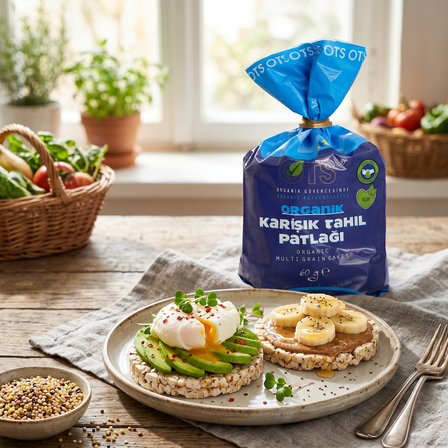 Ots Organik Karışık Tahıl Patlağı 60 gr (Organik Sertifikalı, Pestisit Analizli)