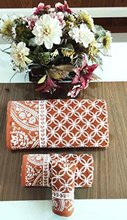 (El ve yüz Havlusu Hediyeli) (1adet) Bukle Coton 70x140 cm. Banyo havlusu
