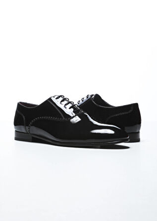 Siyah Rugan Klasik Smokin Ayakkabı