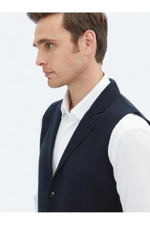 Lacivert Regular Fit Casual Örme Triko Yelek