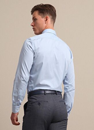 Kip Regular Fit Klasik Yaka Uzun Kol Mavi Erkek Gömlek