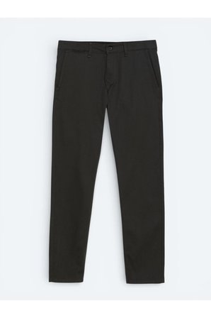 Haki Düz Dokuma Regular Fit Casual Pamuk Karışımlı Pantolon