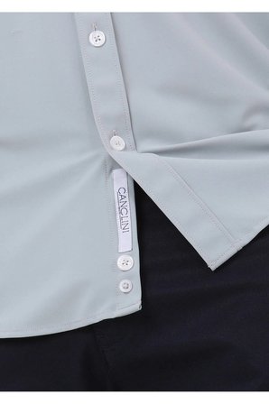 Gri Düz Regular Fit Dokuma Klasik Gömlek