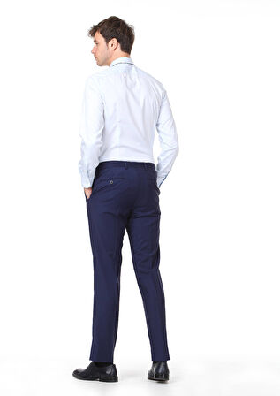 Açık Mavi Düz Super Slm Fit Dokuma Klasik %100 Pamuk Gömlek