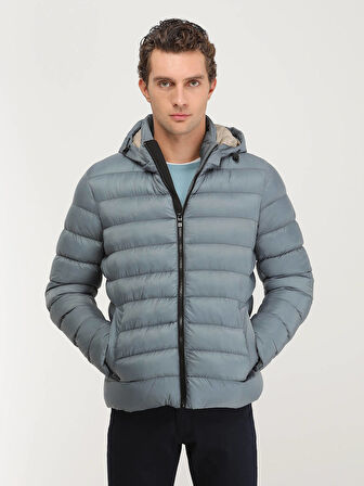 Mint Regular Fit Kapüşonlu Casual Dokuma Mont