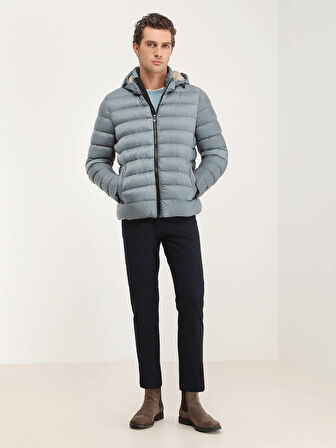 Mint Regular Fit Kapüşonlu Casual Dokuma Mont