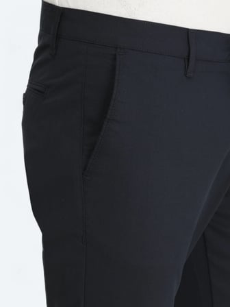 Lacivert Dokuma Slim Fit Casual Pantolon