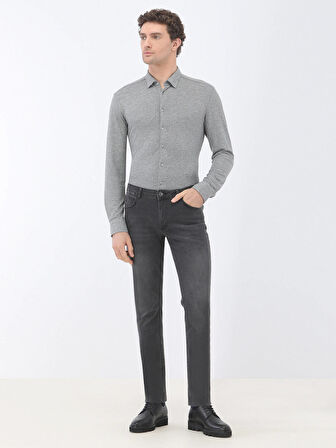 Koyu Gri Super Slm Fit Denim Pamuk Karışımlı Pantolon