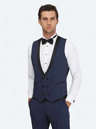 Beyaz Düz Slim Fit Duble Manşet Ata Yaka Smokin Gömlek