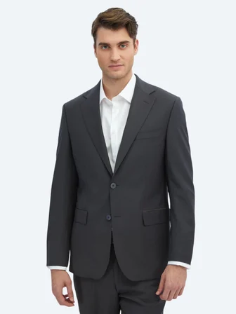 Antrasit Modern Fit Yün Karışımlı Takım Elbise