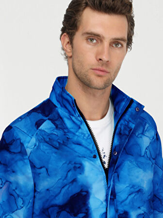 Saks Regular Fit Dik Yaka Casual Dokuma Mont