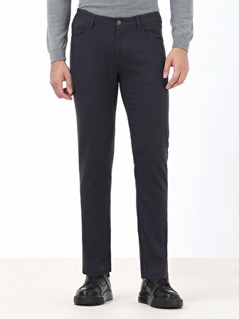 Antrasit Dokuma Slim Fit Casual Pamuk Karışımlı Pantolon