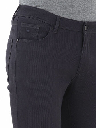 Antrasit Dokuma Slim Fit Casual Pamuk Karışımlı Pantolon