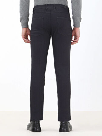 Antrasit Dokuma Slim Fit Casual Pamuk Karışımlı Pantolon