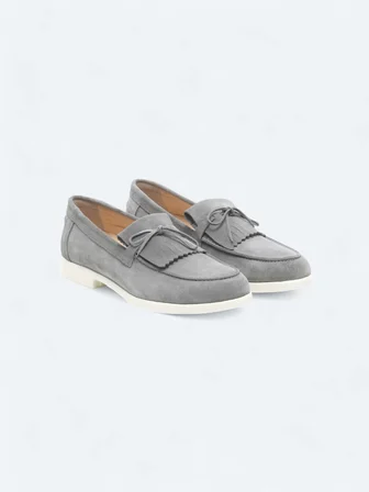 Gri Süet Casual Loafer