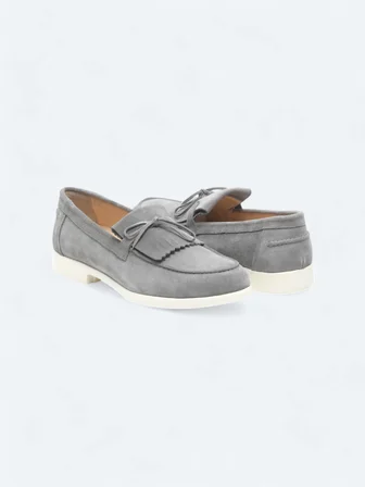 Gri Süet Casual Loafer