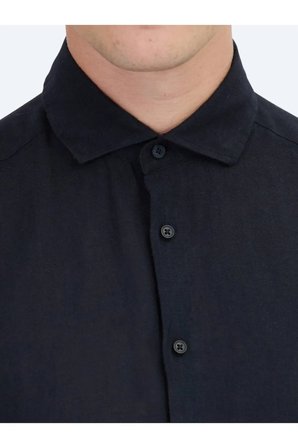 Siyah Düz Regular Fit Dokuma Casual Pamuk Karışımlı Gömlek