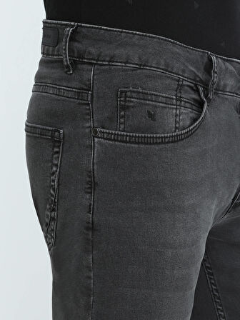 Koyu Gri Super Slm Fit Denim Pamuk Karışımlı Pantolon