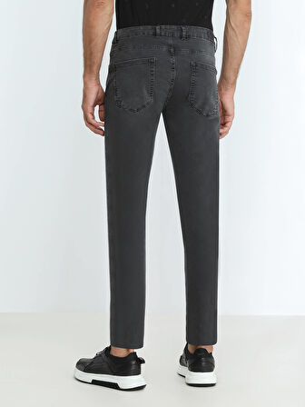 Koyu Gri Super Slm Fit Denim Pamuk Karışımlı Pantolon
