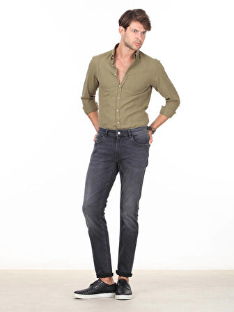 Kip Slim Fit Koyu Gri Erkek Kot Pantolon PANT-1123