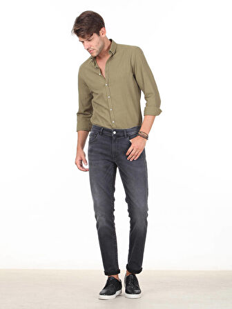 Kip Slim Fit Koyu Gri Erkek Kot Pantolon PANT-1123
