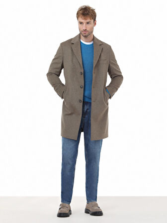 Lacivert Carrot Fit Denim Pamuk Karışımlı Pantolon