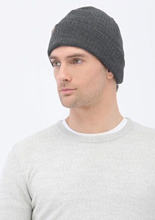 Açık Gri Bisiklet Yaka Yün Karışımlı Triko Kazak