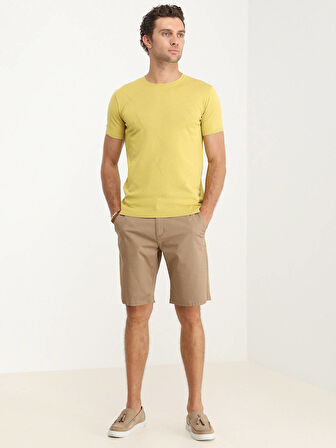 Hardal Bisiklet Yaka Jakarlı Triko