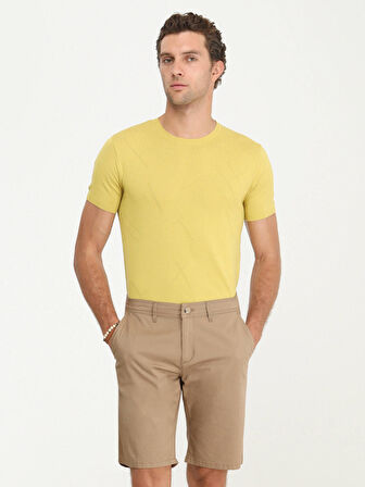 Hardal Bisiklet Yaka Jakarlı Triko