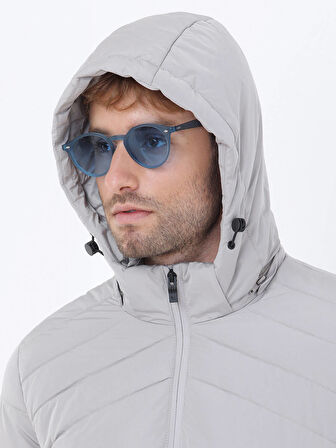 Taş Regular Fit Kapüşonlu Casual Dokuma Mont