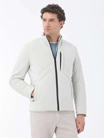 Taş Regular Fit Dik Yaka Casual Dokuma Mont