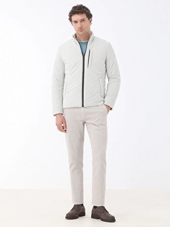 Taş Regular Fit Dik Yaka Casual Dokuma Mont