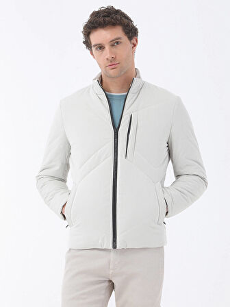 Taş Regular Fit Dik Yaka Casual Dokuma Mont