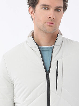 Taş Regular Fit Dik Yaka Casual Dokuma Mont