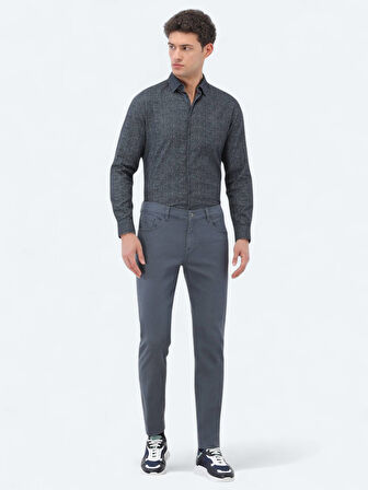 İndigo Slim Fit Denim Pamuk Karışımlı Pantolon