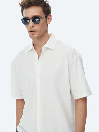 Beyaz Oversize Fit Casual %100 Pamuk Gömlek