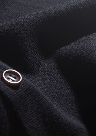 Siyah Regular Fit V Yaka Casual Örme Triko Yelek