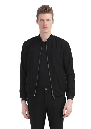 Siyah Mikro Comfort Fit Örme Takım Elbise