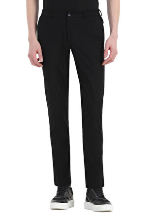 Siyah Mikro Comfort Fit Örme Takım Elbise