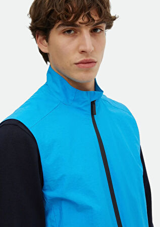 Turkuaz Regular Fit Dik Yaka Denim Dokuma Spor Yelek