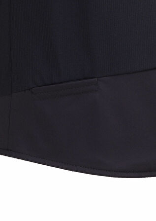 Siyah Regular Fit Dik Yaka Casual Örme Spor Yelek