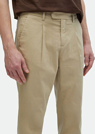 Vizon Düz Dokuma Regular Fit Casual Pamuk Karışımlı Pantolon