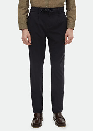 Lacivert Düz Dokuma Jogging Fit Casual Pantolon