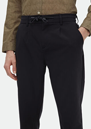 Lacivert Düz Dokuma Jogging Fit Casual Pantolon