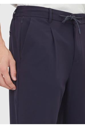 Lacivert Düz Dokuma Jogging Fit Casual Pantolon