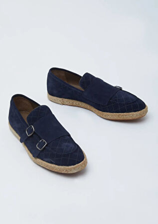Lacivert Süet Casual Loafer