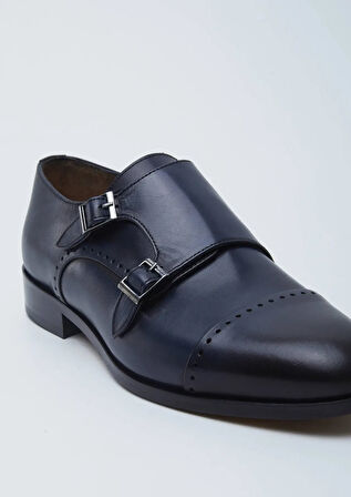 Lacivert Deri Klasik Loafer