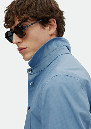 Mavi Regular Fit Gömlek Yaka Casual Dokuma Mont