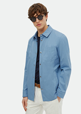 Mavi Regular Fit Gömlek Yaka Casual Dokuma Mont